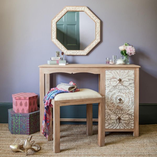 Wooden Dresser — Dahlia Carved