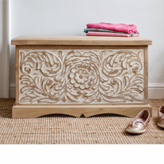 Trunk ( sandook ) - Wooden — Dahlia Carved