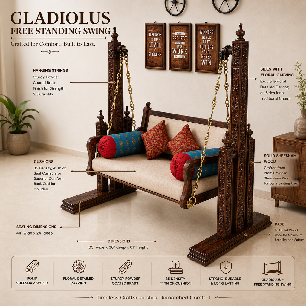 Gladiolus — Swing with stand wooden Jhula