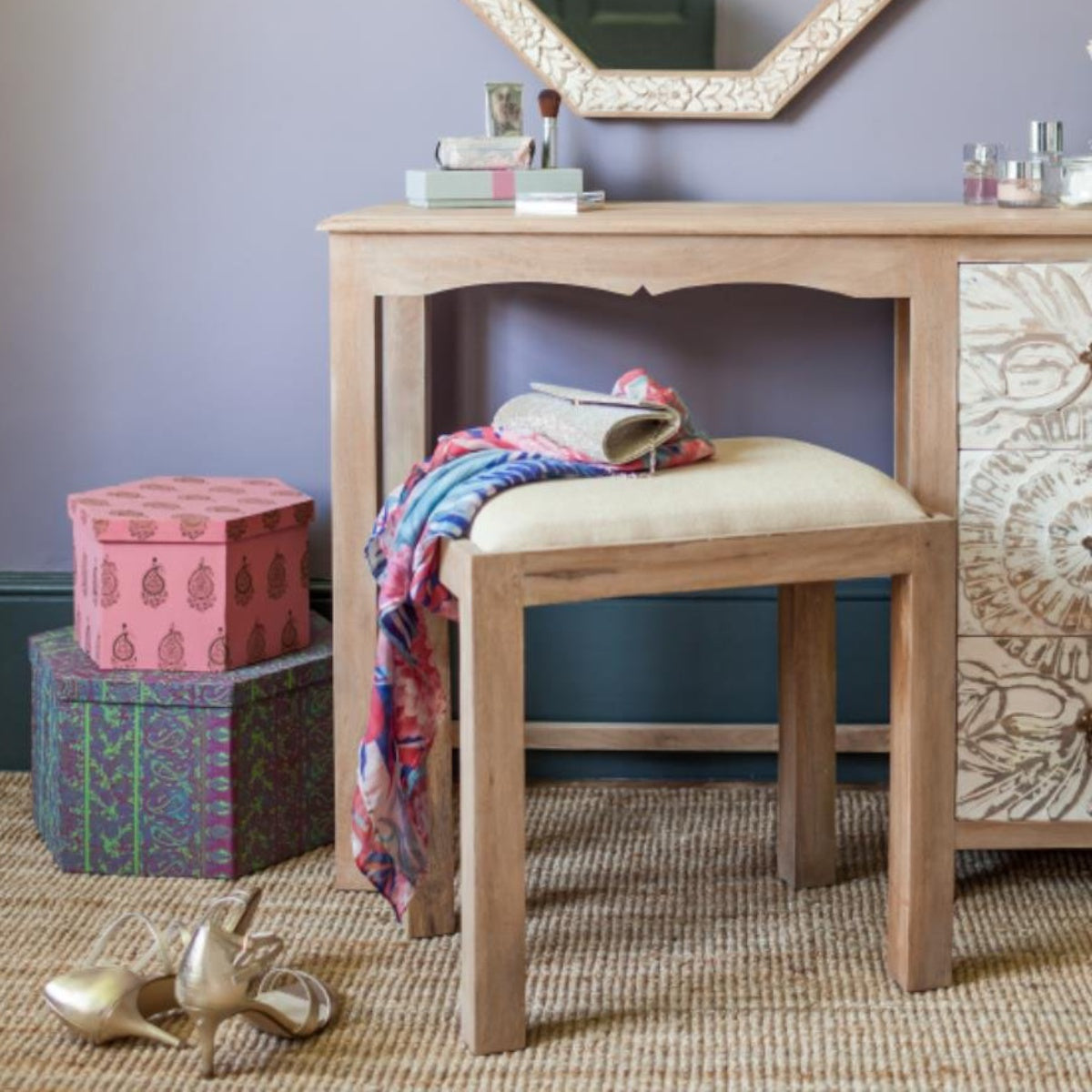 Wooden Stool - Lime Collection Main image