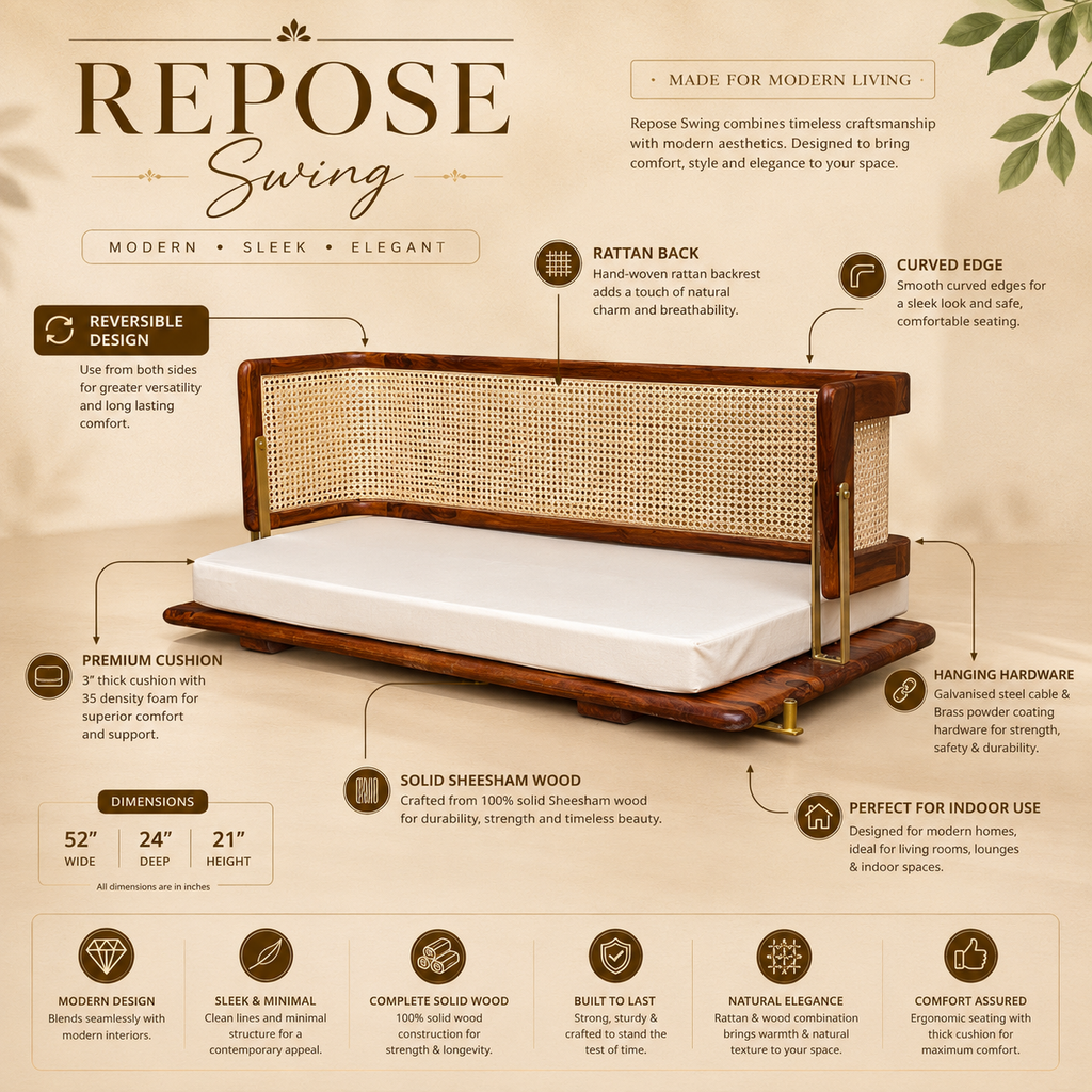Repose - Reversible swing ( Rattan )