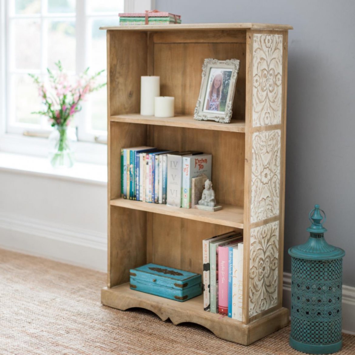 Bookcase Wooden — Carved Dahlia Main image
