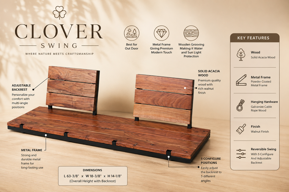 Clover —  swing( 5+ modular configurations of backrest )