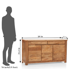 Crockery Unit Wooden - DURHAM (Big)