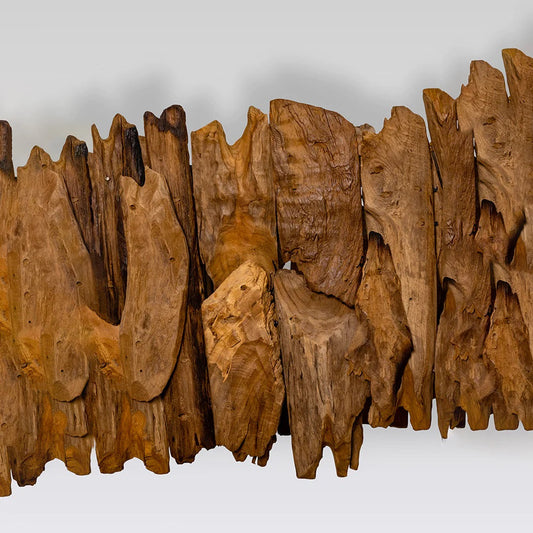 Chandelier Lamp Lumino — Recycled teak wood