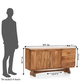 Crockery Unit Wooden - LUBBOCK