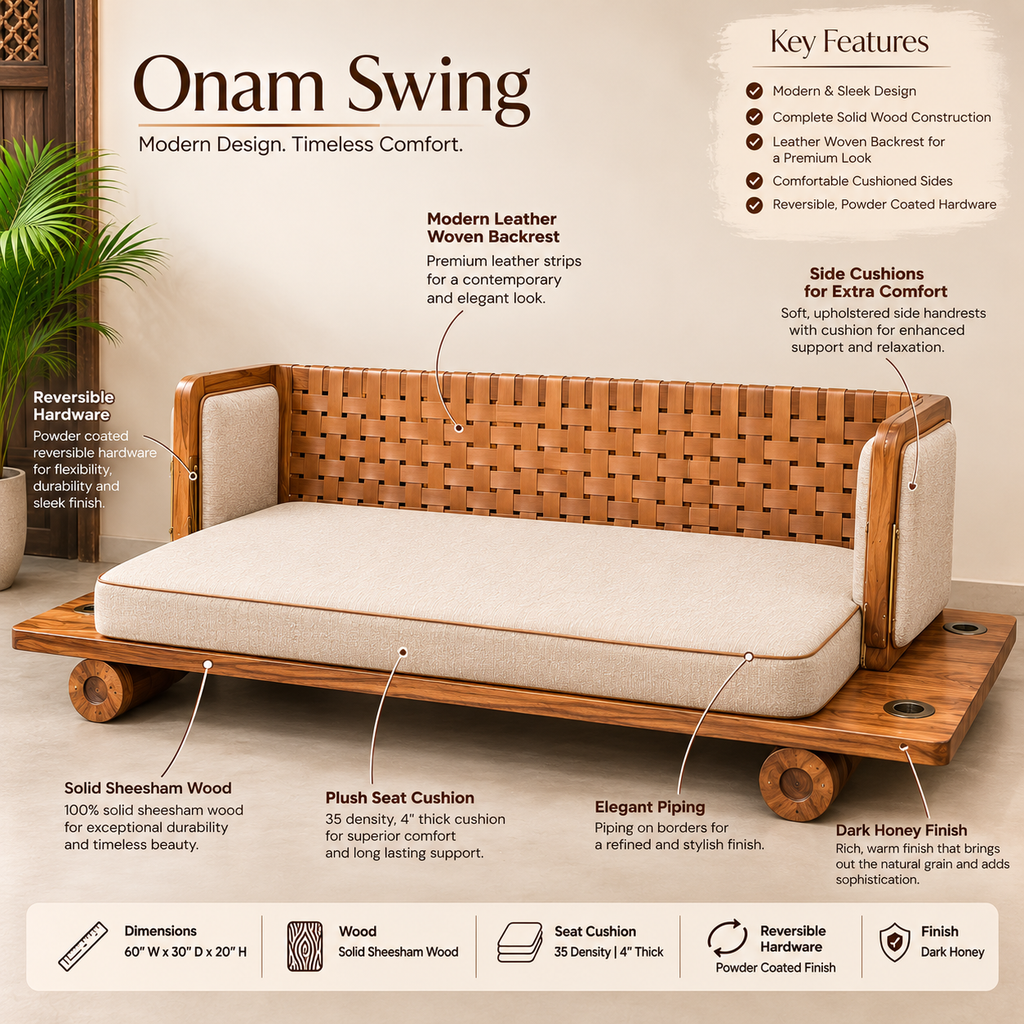 Onam — Reversible swing Wooden