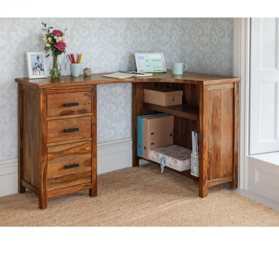 study table wooden office desk Main image
