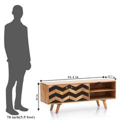 TV Unit Wooden - HERRINGBONE
