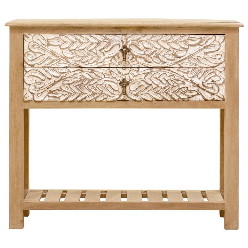 Console Table Wooden CARVED — Dahlia Collection