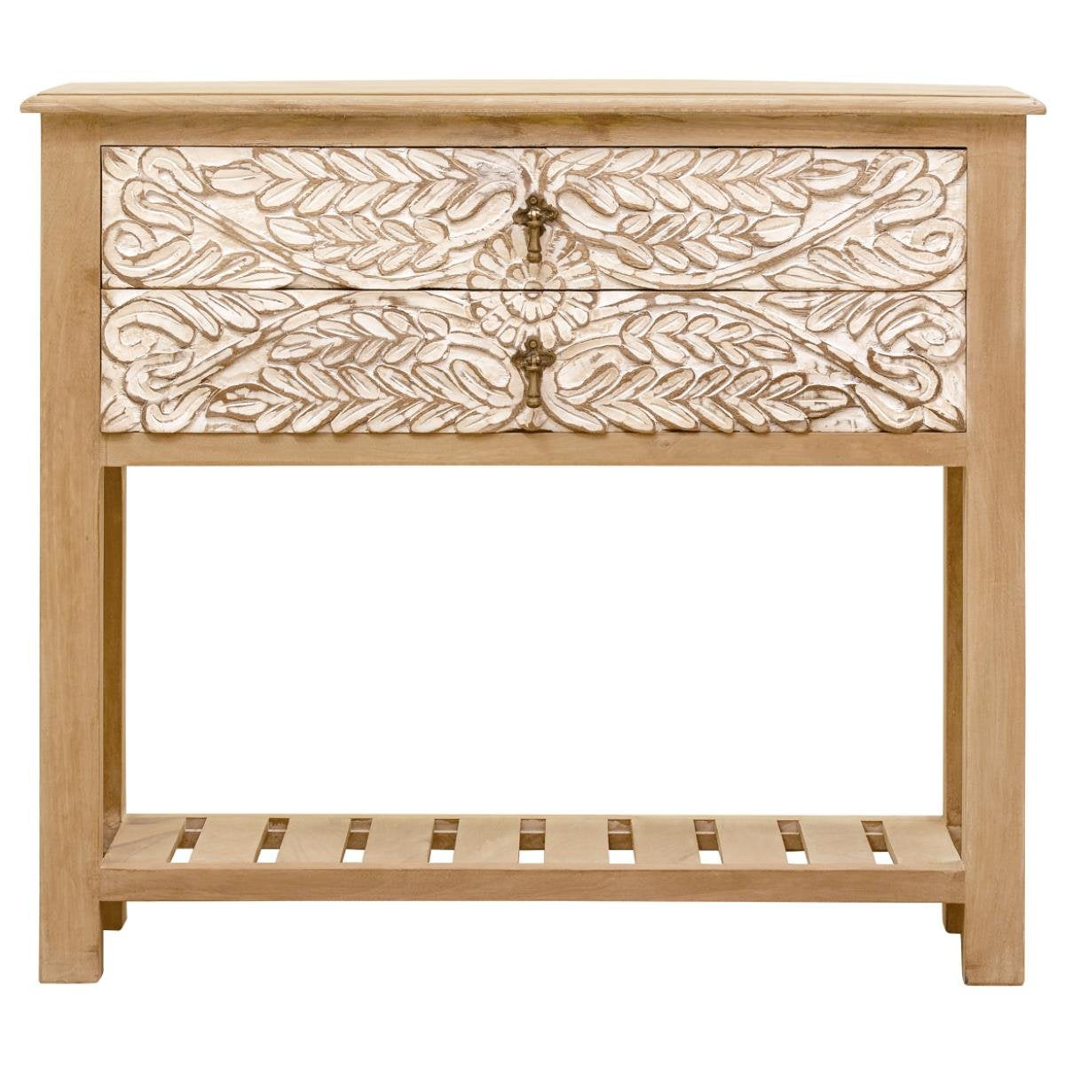 Console Table Wooden CARVED — Dahlia Collection