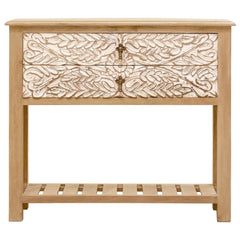 Console Table Wooden CARVED — Dahlia Collection