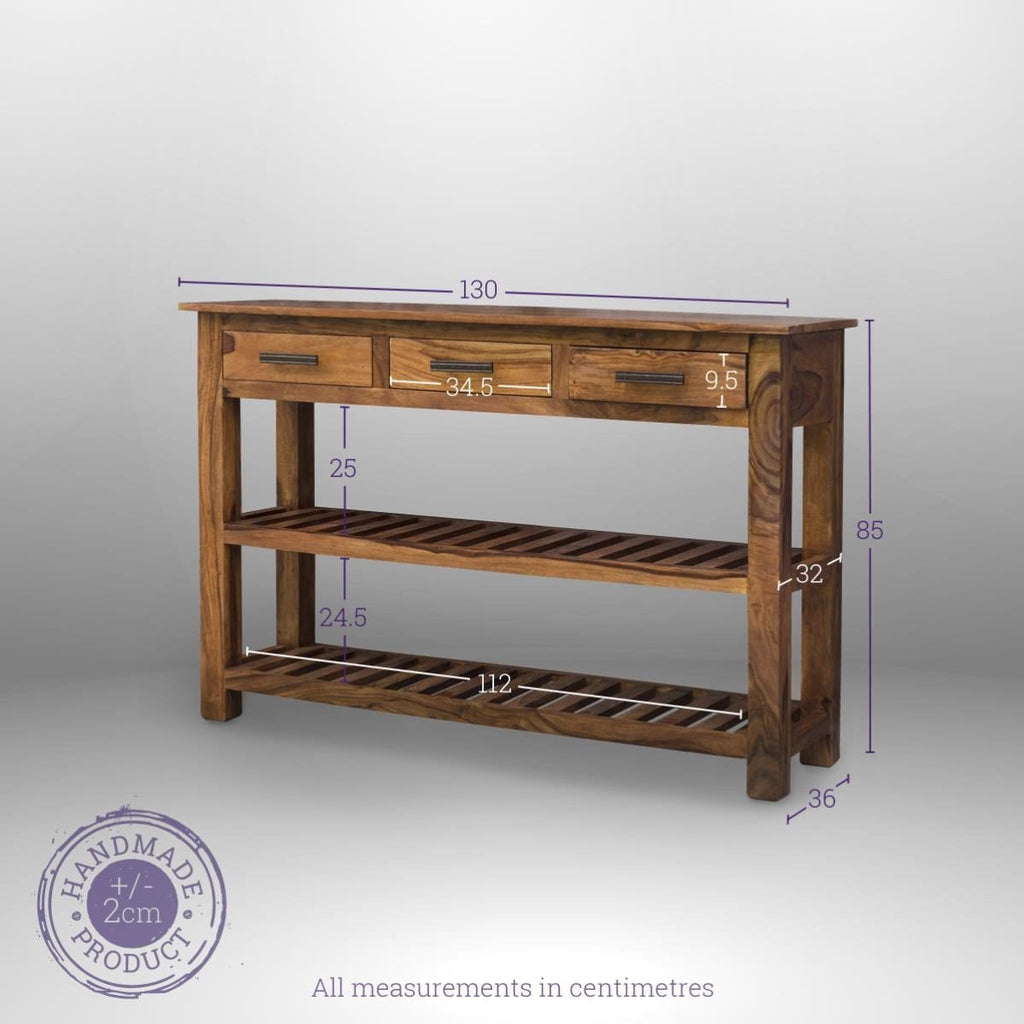 Wooden Console Table Gladiolus