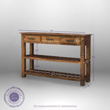 Wooden Console Table Gladiolus