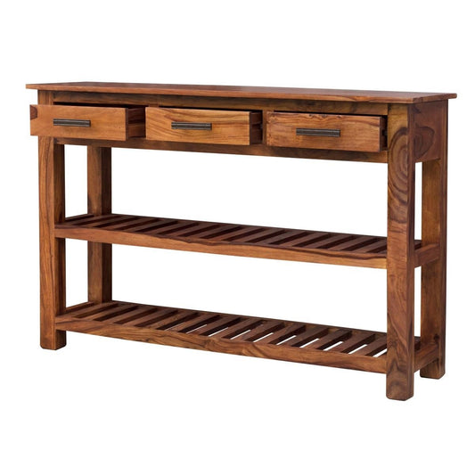 Wooden Console Table Gladiolus