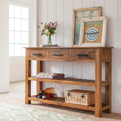 Wooden Console Table Gladiolus