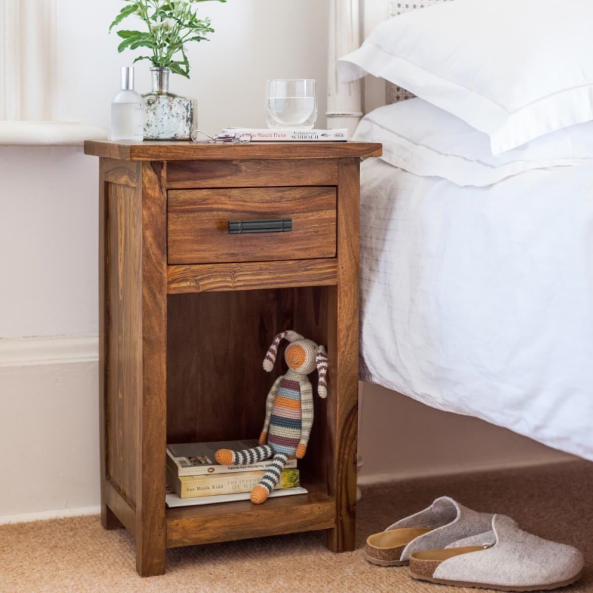Wooden Bedside table - Gladiolus Collection Main image
