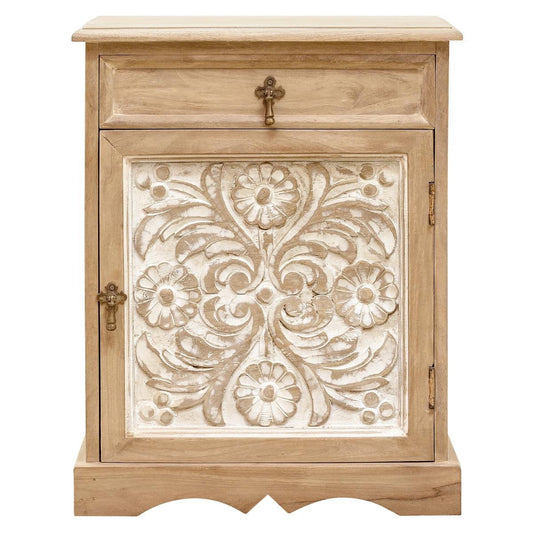 Bedside Table Carved — Dahlia Collection