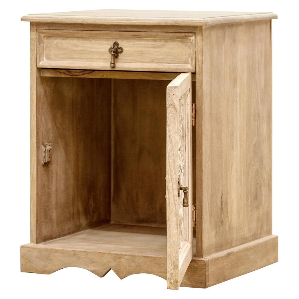 Bedside Table Carved — Dahlia Collection