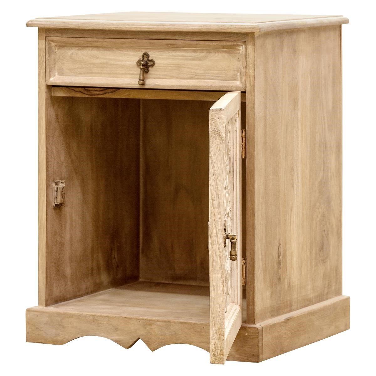 Bedside Table Carved — Dahlia Collection