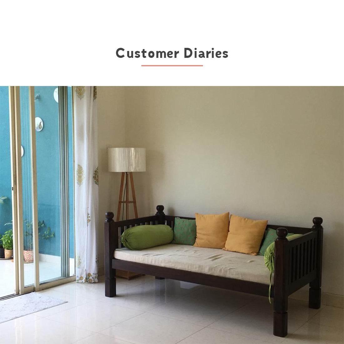 Diwan -Day Bed Wooden —  Marigold