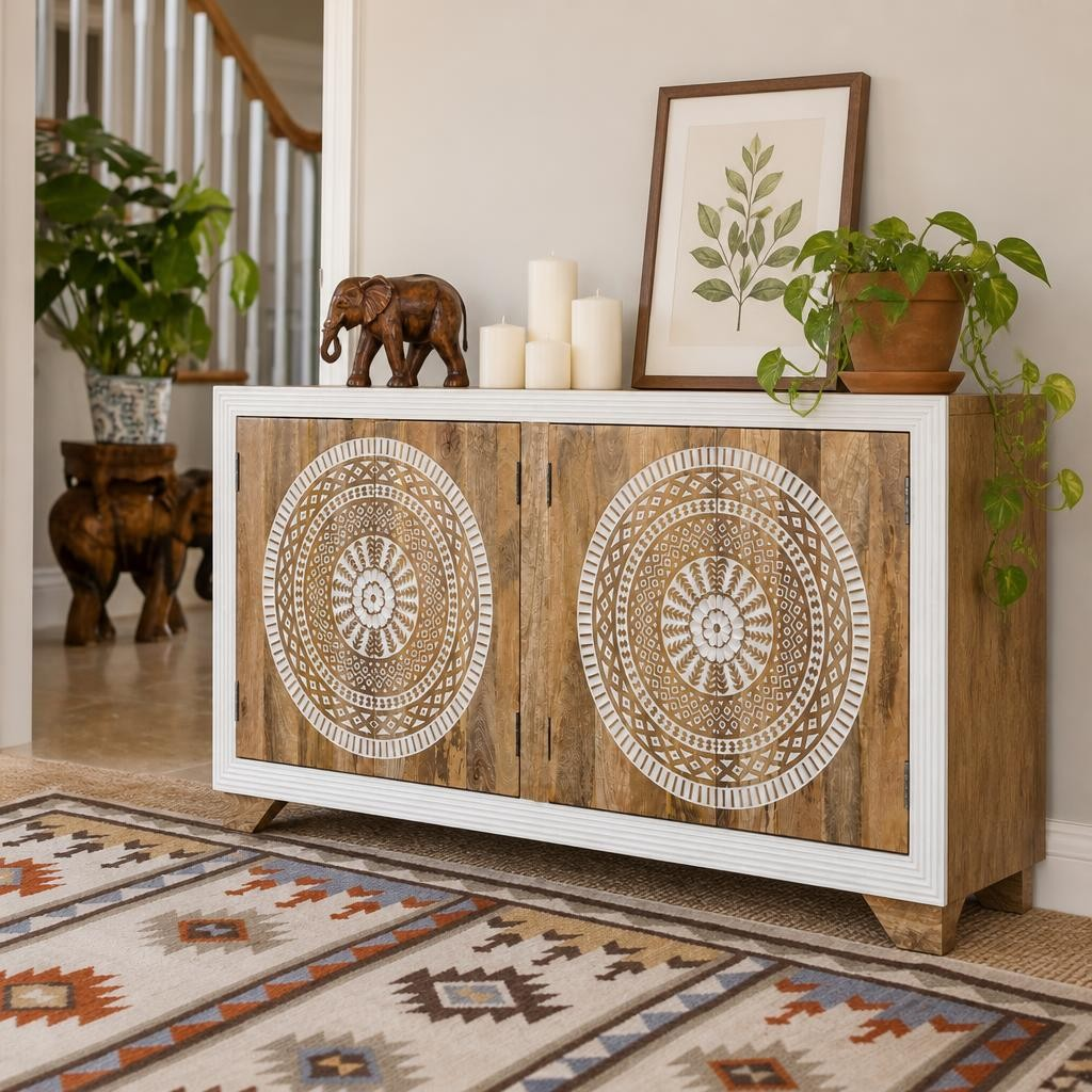 Hand Carved Sideboard — Aria