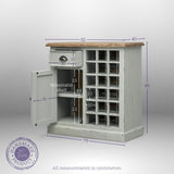 Wooden Sideboard / Wine Rack ( Winterberry Collection)