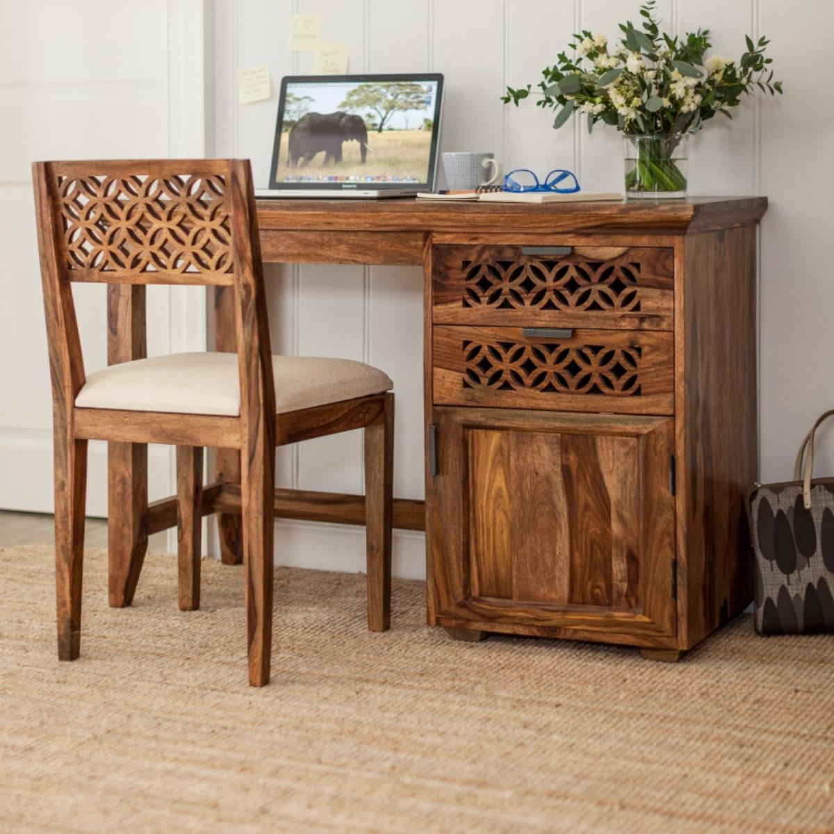 Wooden study table for kids natureberry