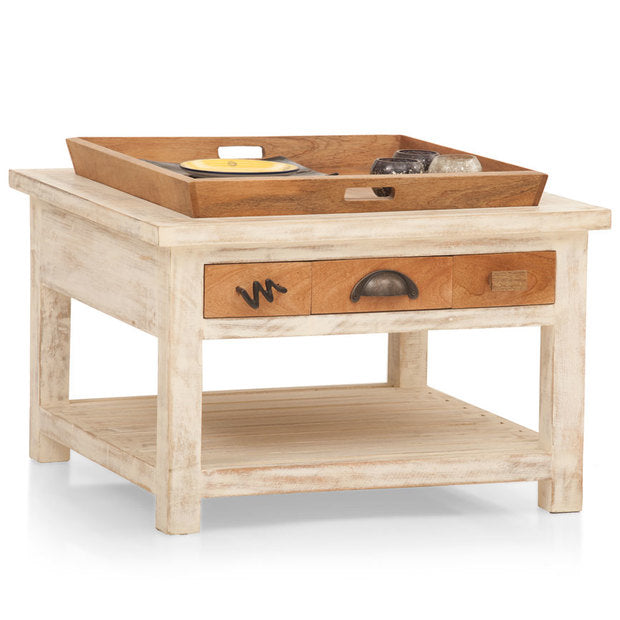 Coffee Table + Tray - Wooden  — CRESCENT