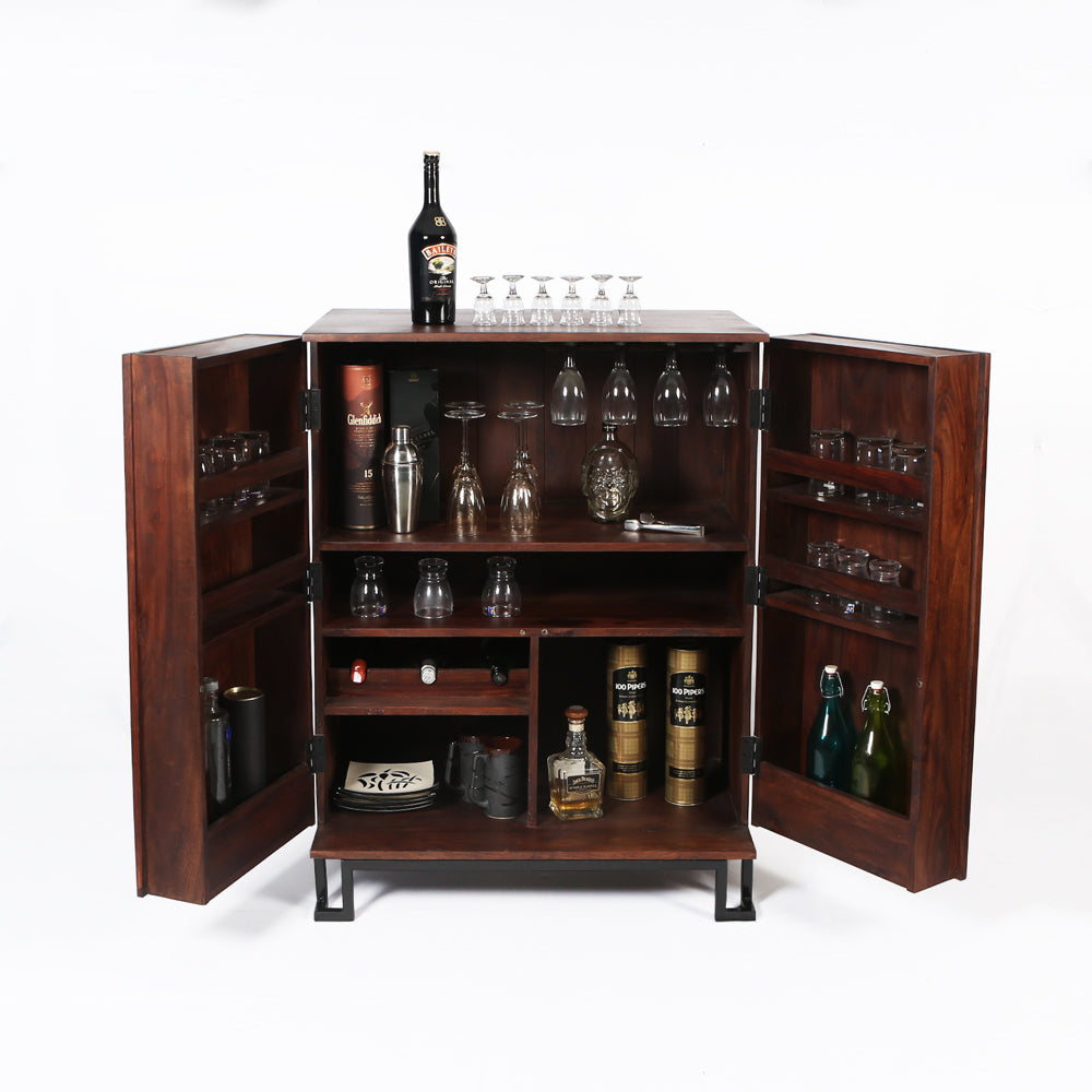 Bar Cabinet Wooden —SOLITUDE1 (Sheesham) Secondary image