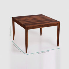 Dining Table Wooden — Tangerine (Four Seater)