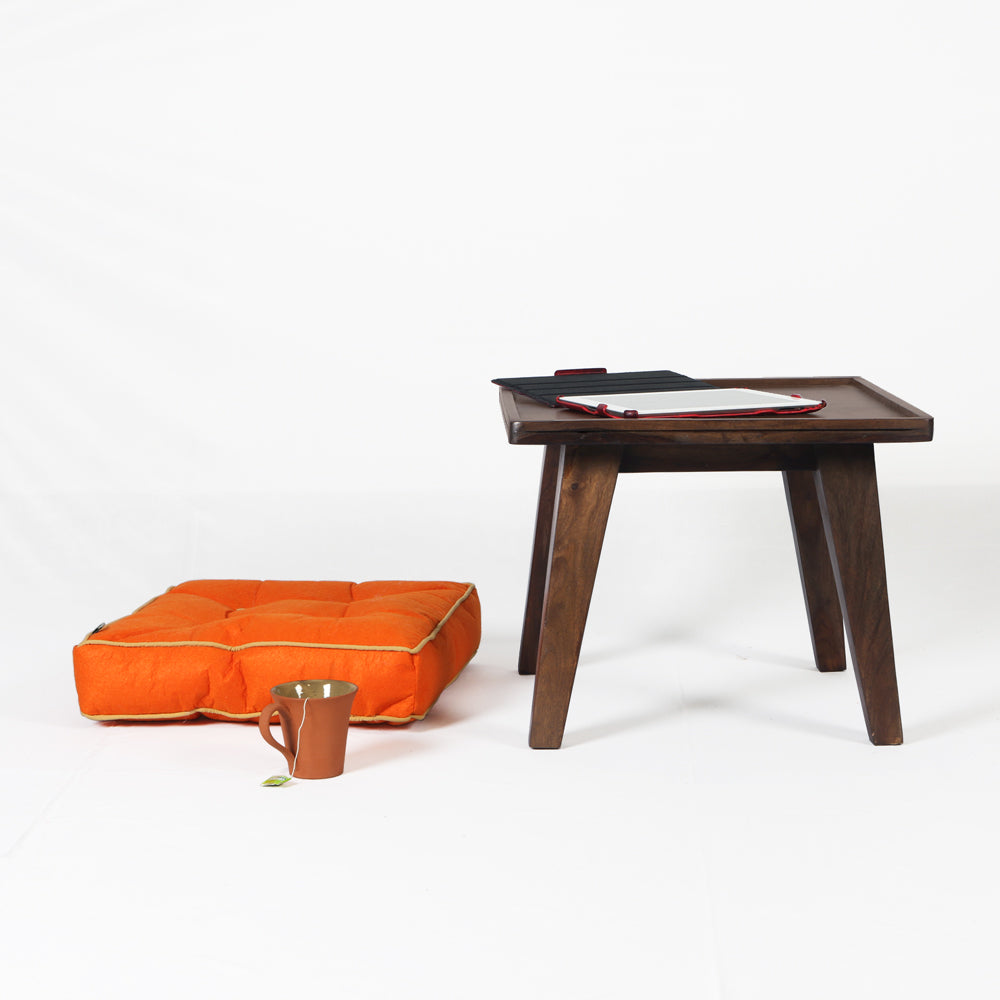 Solo Stool Wooden — ORANGE Main image