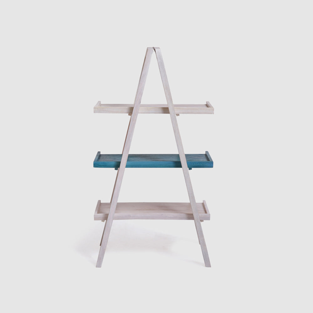 Floor Shelf bookshelf Wooden — TIER ( Teal )
